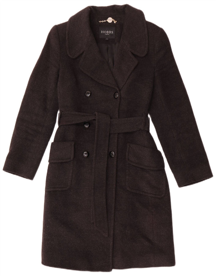 Hobbs Manteau croisé pour femme UK 8 Petite laine grise