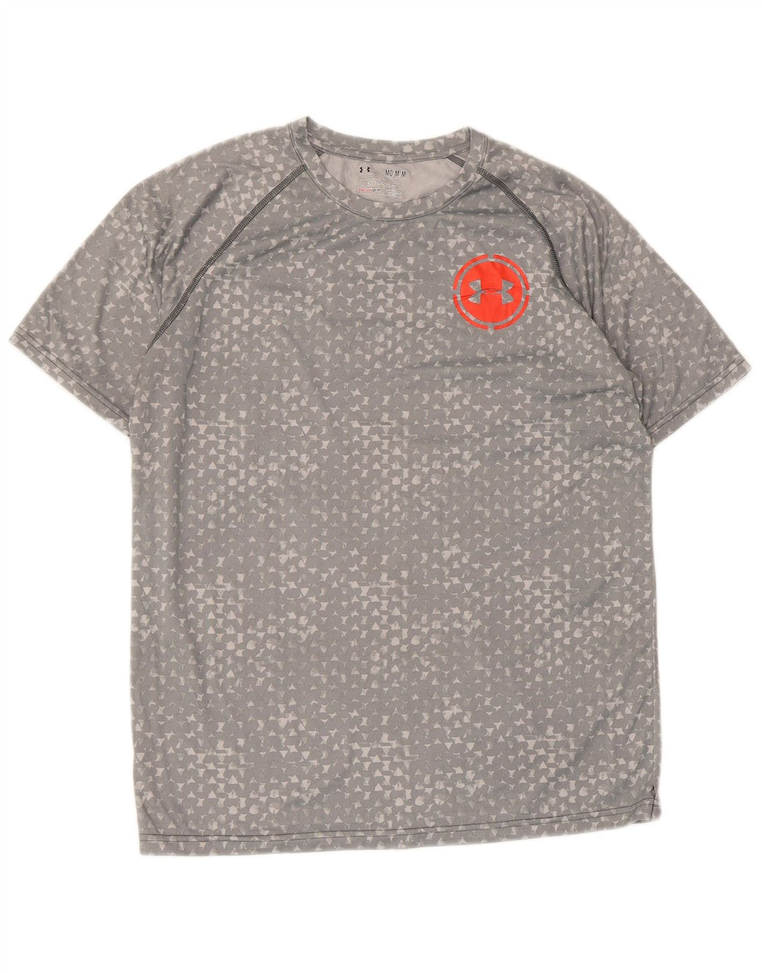 UNDER ARMOUR Tee-Shirt Heat Gear Homme Gris Moyen Géométrique