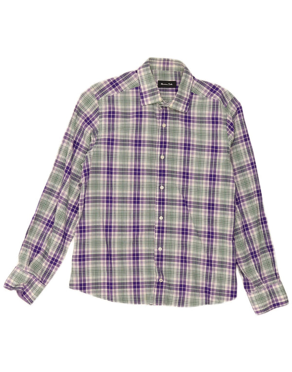 Massimo Dutti Chemise Homme Grand Carreau Multicolore