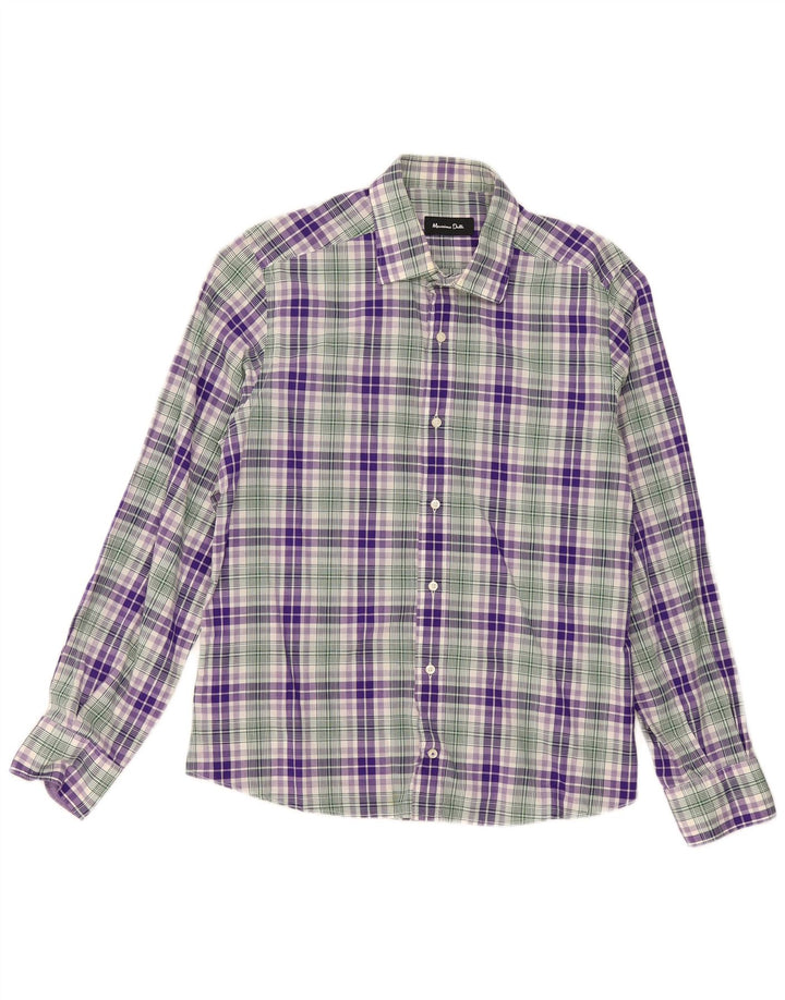Massimo Dutti Chemise Homme Grand Carreau Multicolore