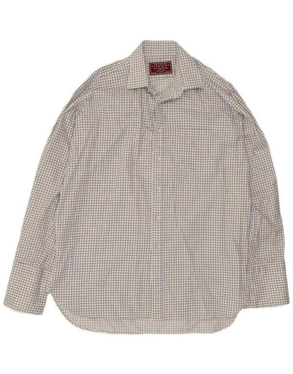 Charles Tyrwhitt Chemise homme Taille 42 16 1/2 Grand coton à carreaux blancs