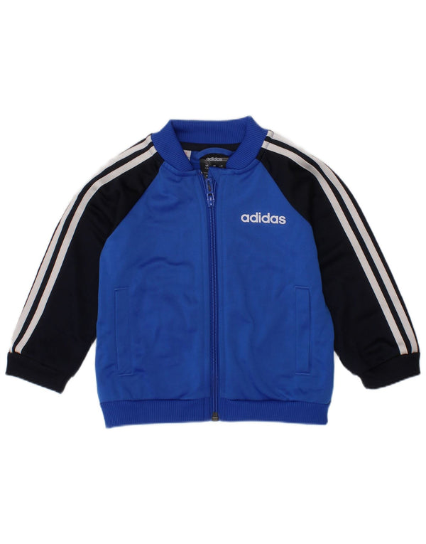Adidas Veste de survêtement pour bébé garçon 9-12 mois Bleu Colorblock Sports