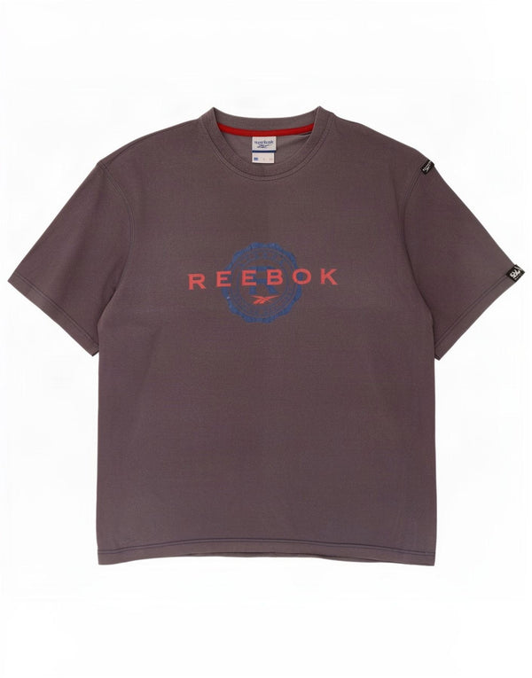 Reebok Mens Graphic T-Shirt Top Medium Grey