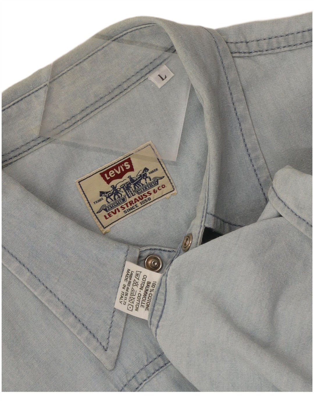 Levi's Chemise en Jean Large Homme Bleu Coton