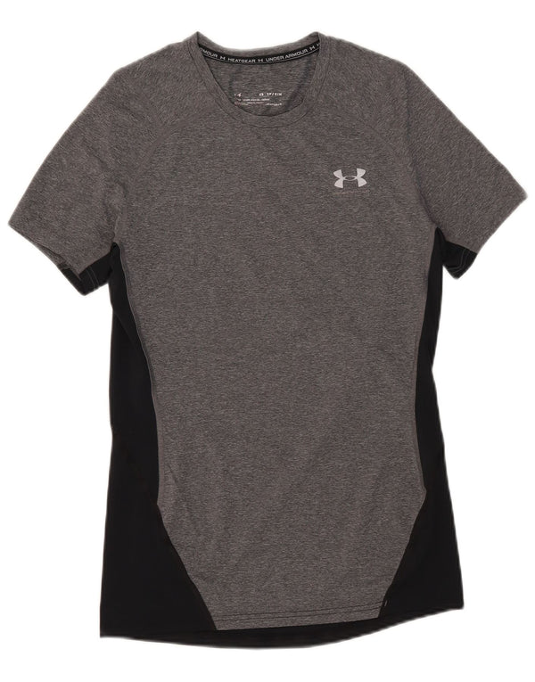 Under Armour T-Shirt Heat Gear Homme XS Gris Colorblock