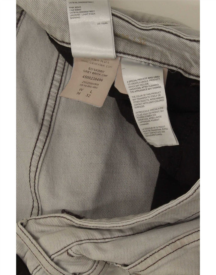 Calvin Klein Jean Slim Homme W36 L32 Gris Coton