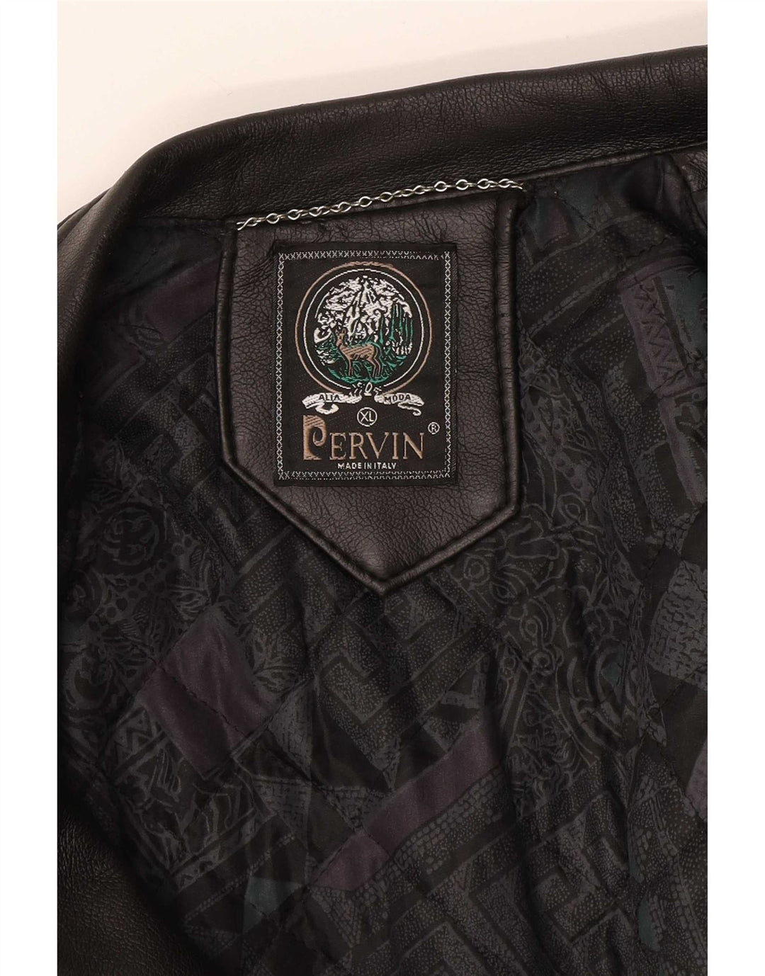 Pervin Veste en cuir pour homme UK 42 XL Noir