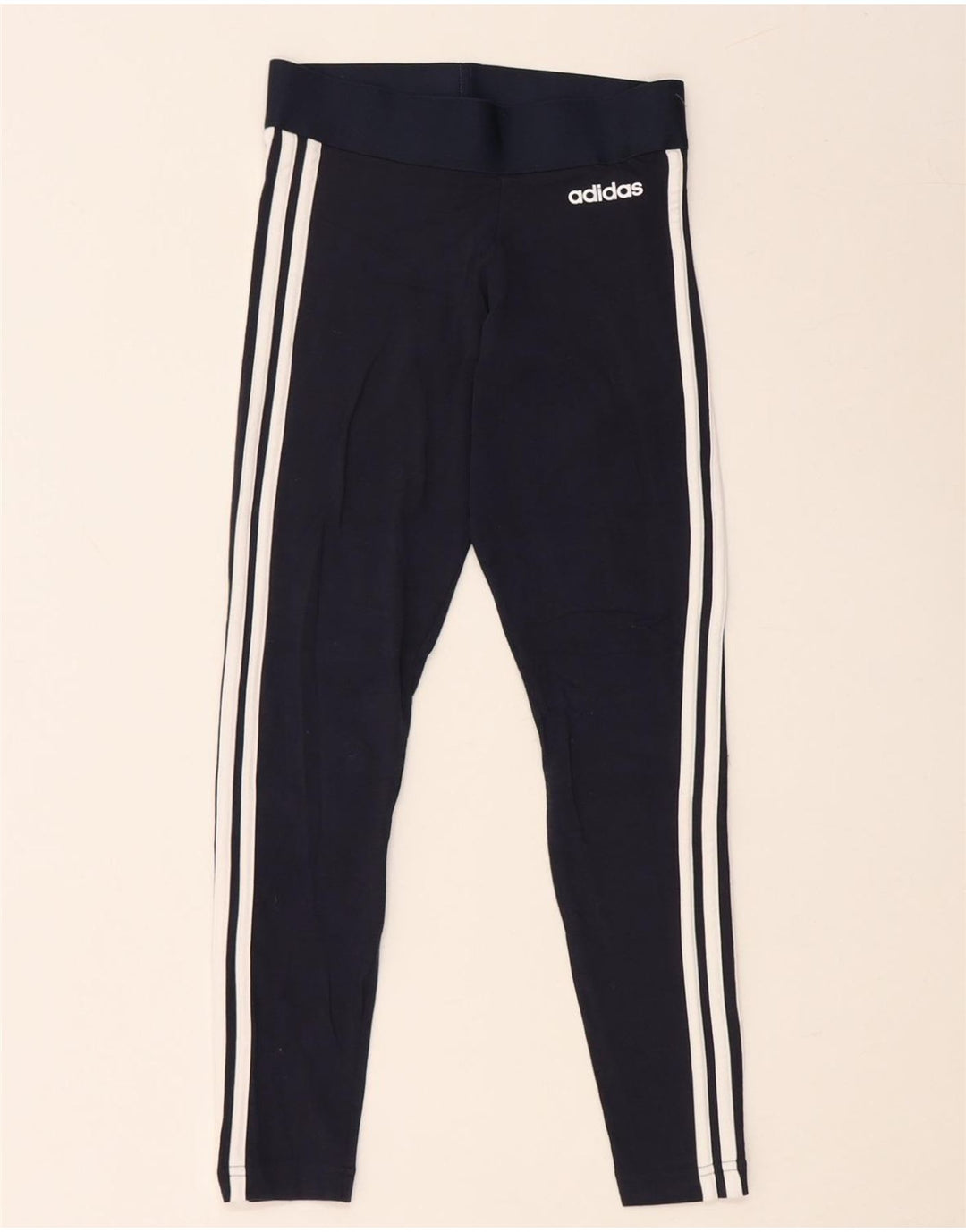 ADIDAS Leggings Femme UK 4/6 XS Bleu Marine Coton