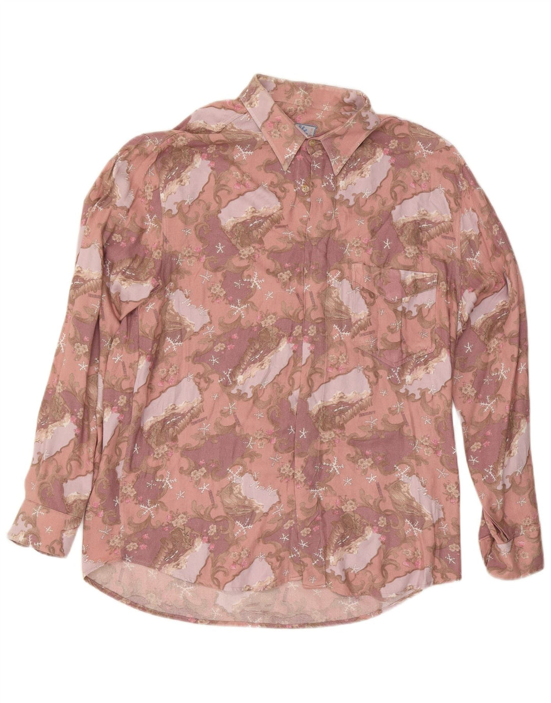 Azzurra Chemise Homme XL Rose Floral Viscose