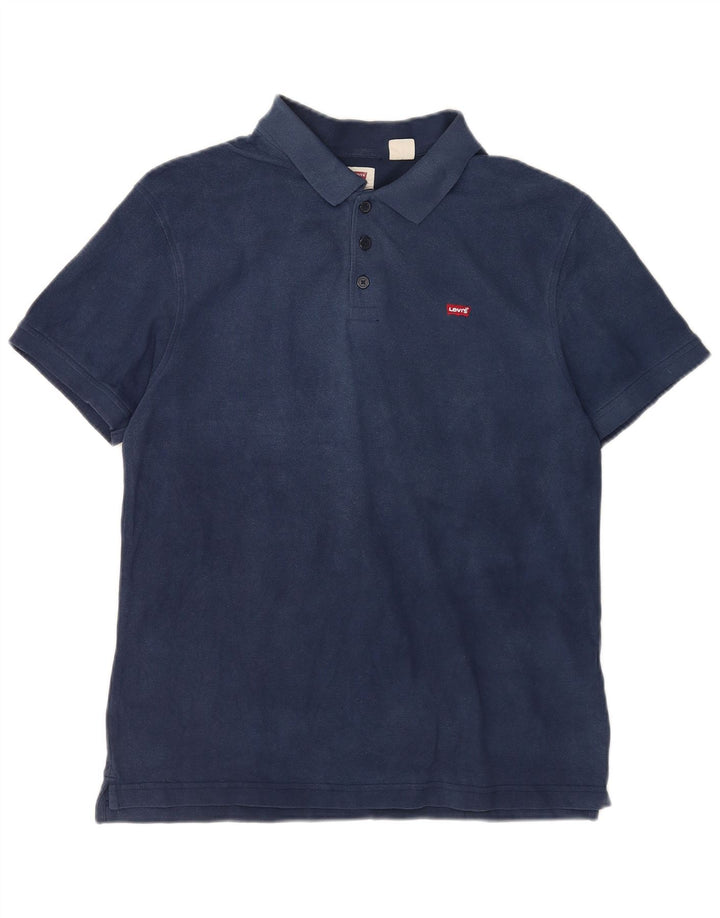 Levi's Polo Standard Homme Bleu Marine Large Coton