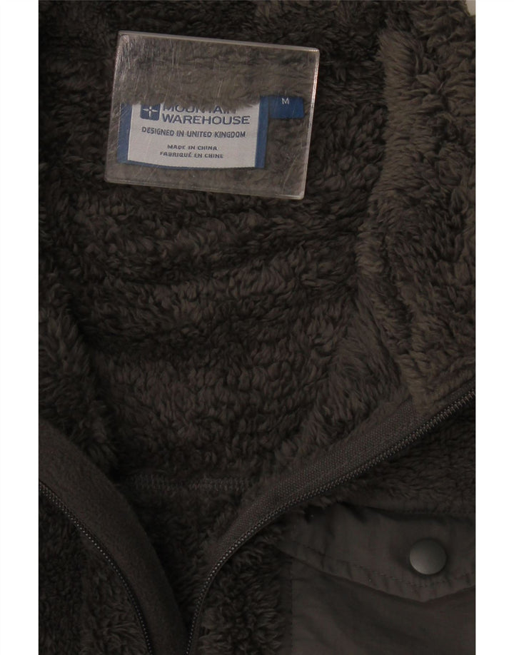 Mountain Warehouse Pull Polaire à Col Zippé Homme Gris Moyen Polyester