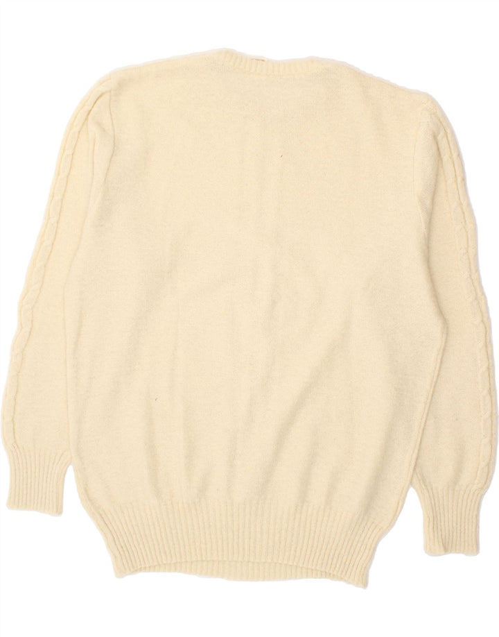 VINTAGE Womens Crew Neck Jumper Sweater IT 52 2XL Off White Vintage Vintage and Second-Hand Vintage from Messina Hembry 