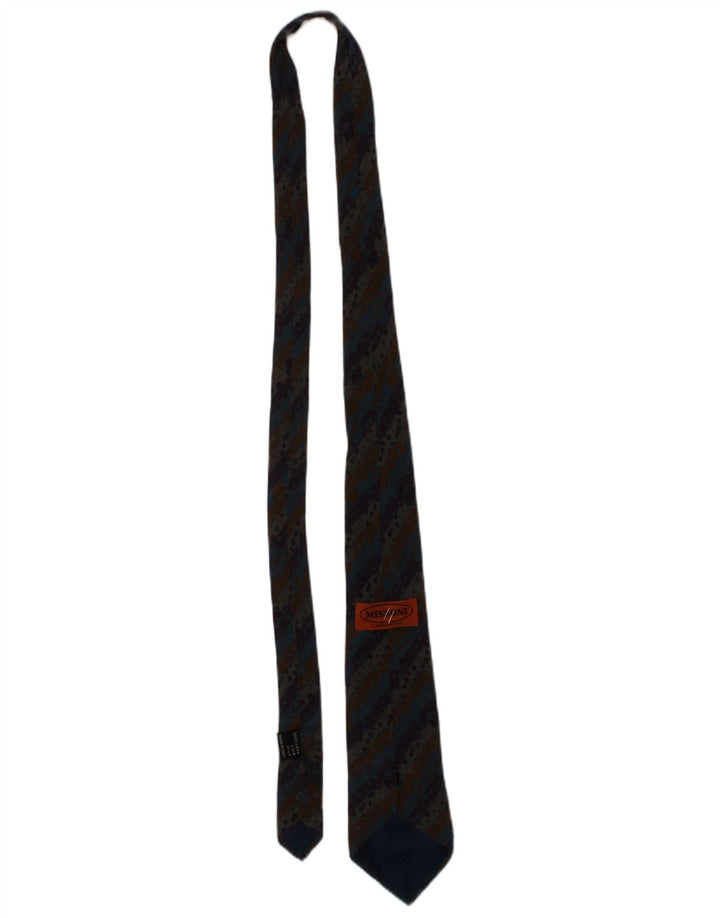 Missoni Cravate Cravate Homme Taille Unique Rayé Multicolore Soie Designer