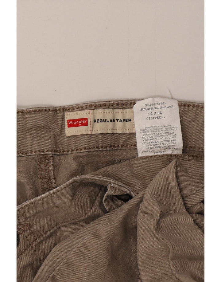 WRANGLER Pantalon cargo fuselé coupe classique pour homme W36 L30 Gris Coton