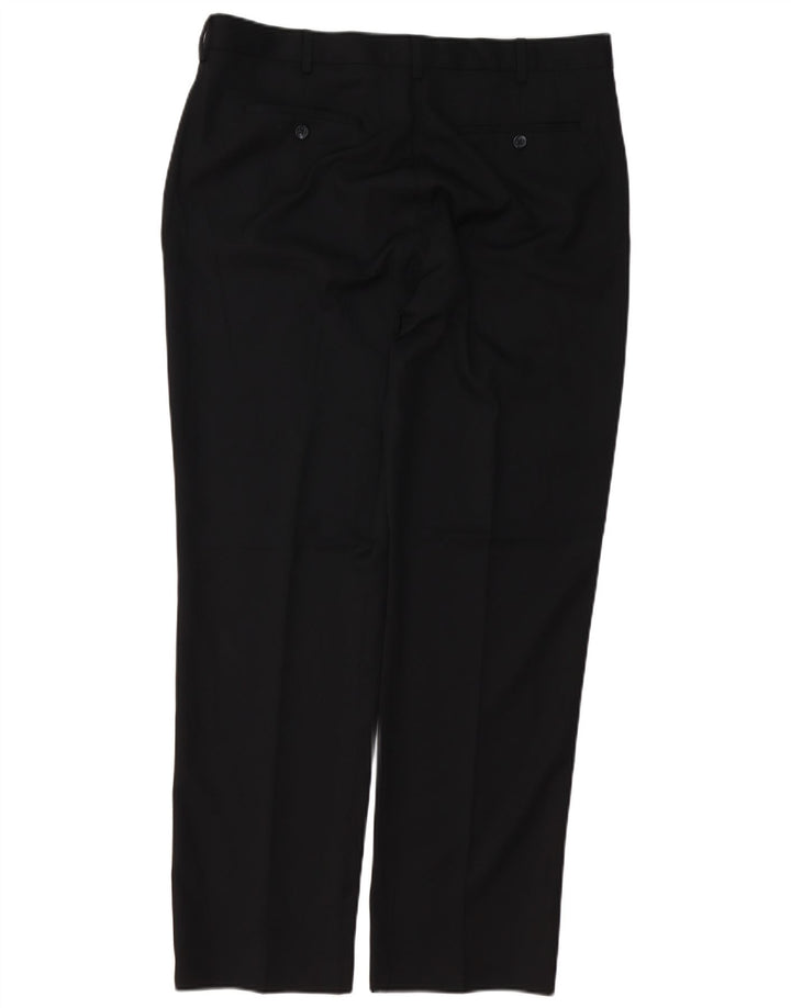 Izod Pantalon de Costume Droit Homme W36 L32 Noir Polyester