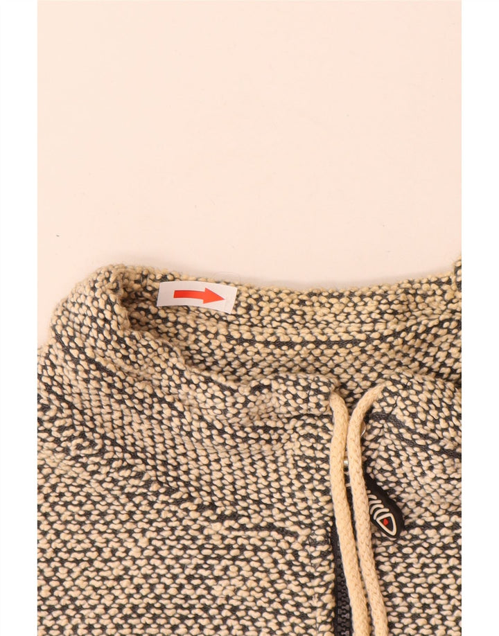 Weird Fish Sweat-shirt à col zippé pour homme en coton gris Taille L