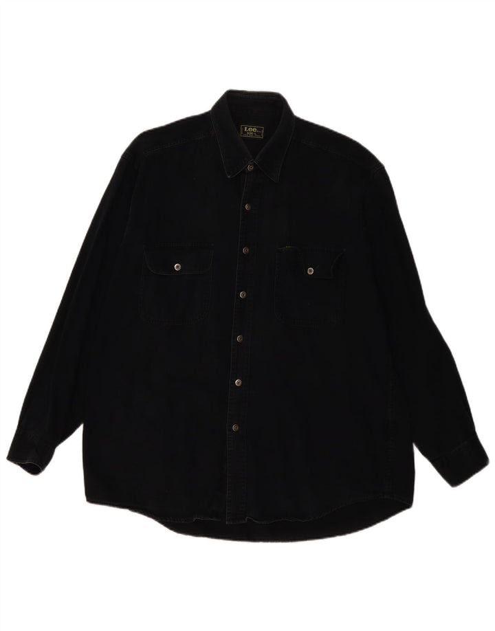 Lee Chemise en Jean Homme Large Noir Coton