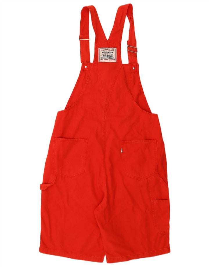 Levi's Salopette Short En Jean Femme Large W36 Rouge Coton
