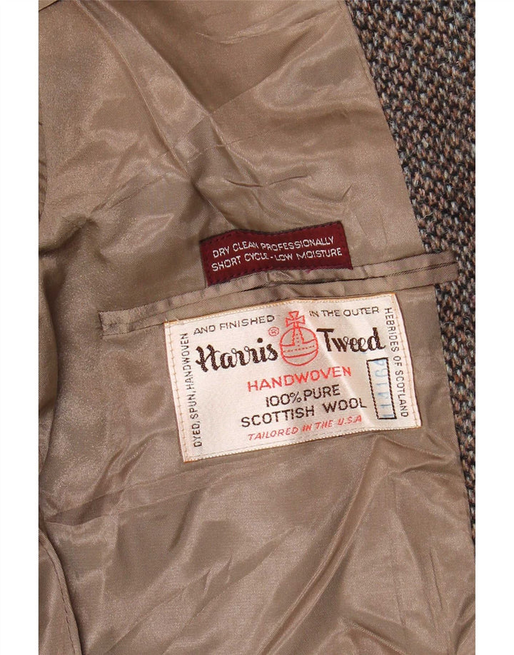 Harris Tweed Veste Blazer 2 Boutons Homme UK 38 Laine Gris Moyen