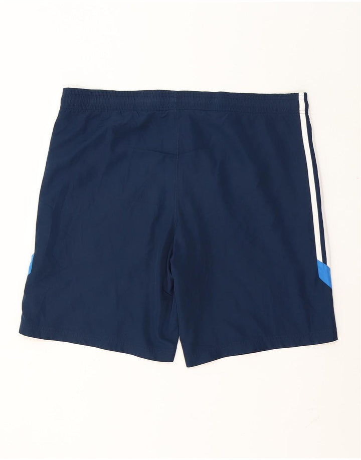 Adidas Short de sport pour homme en polyester color block bleu marine moyen