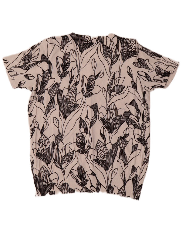 Marks & Spencer Pull Cardigan pour Femme UK 16 Grand Noir Floral