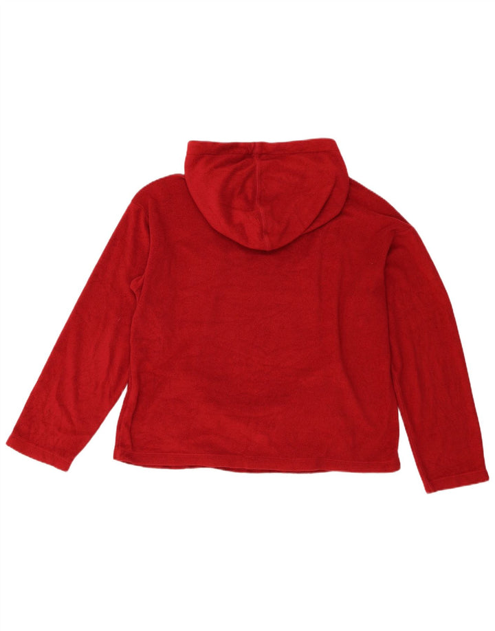 Champion Pull polaire à capuche graphique pour femme UK 14 Rouge moyen Polyester