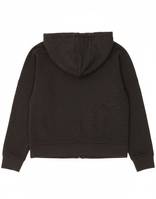 Adidas Pull à capuche zippé surdimensionné pour femme UK 8/10 Petit gris moucheté