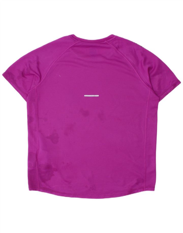 Asics T-Shirt Garçon 10-11 Ans Petit Violet Rayé Polyester