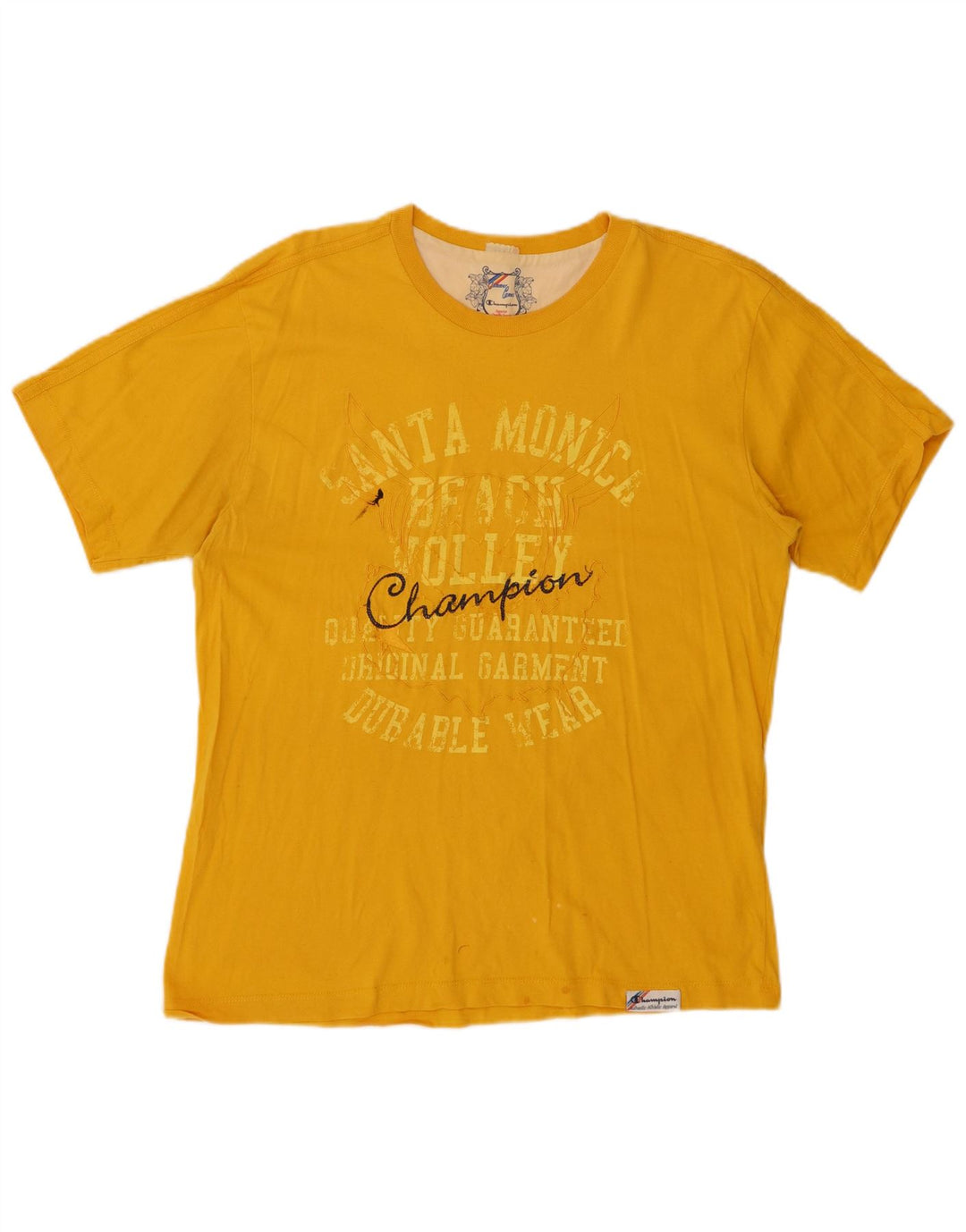 CHAMPION T-Shirt Graphique Homme Grand Jaune