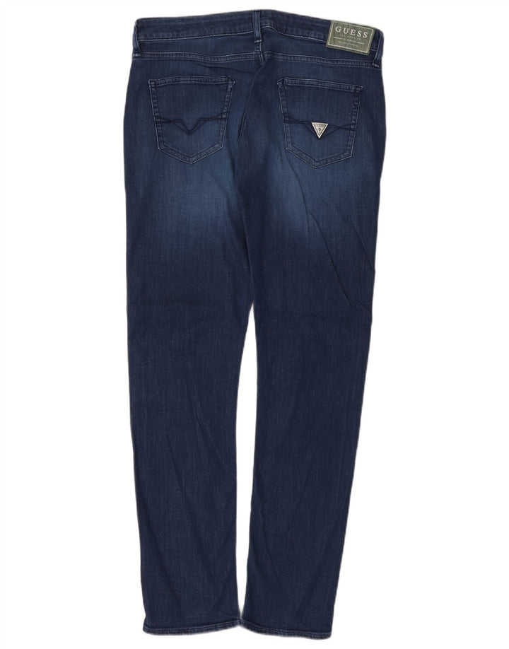 Guess Jean Slim Femme W32 L31 Bleu Marine Coton