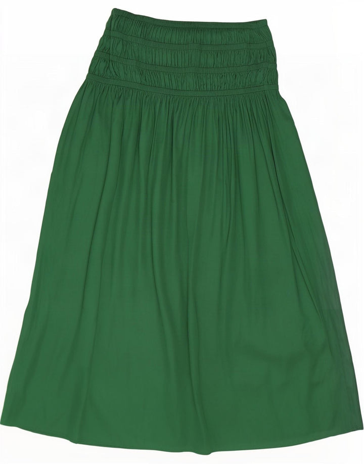 Marks & Spencer Jupe longue pour femme UK 10 Small W34 Vert Polyester