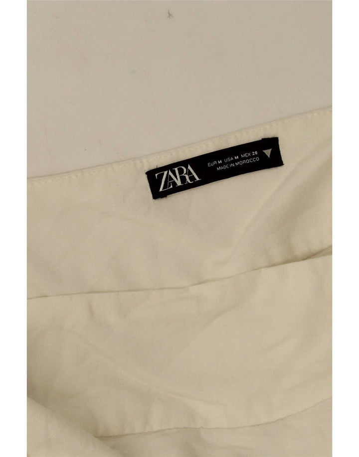 Jupe portefeuille Zara Femme Medium W28 Blanc