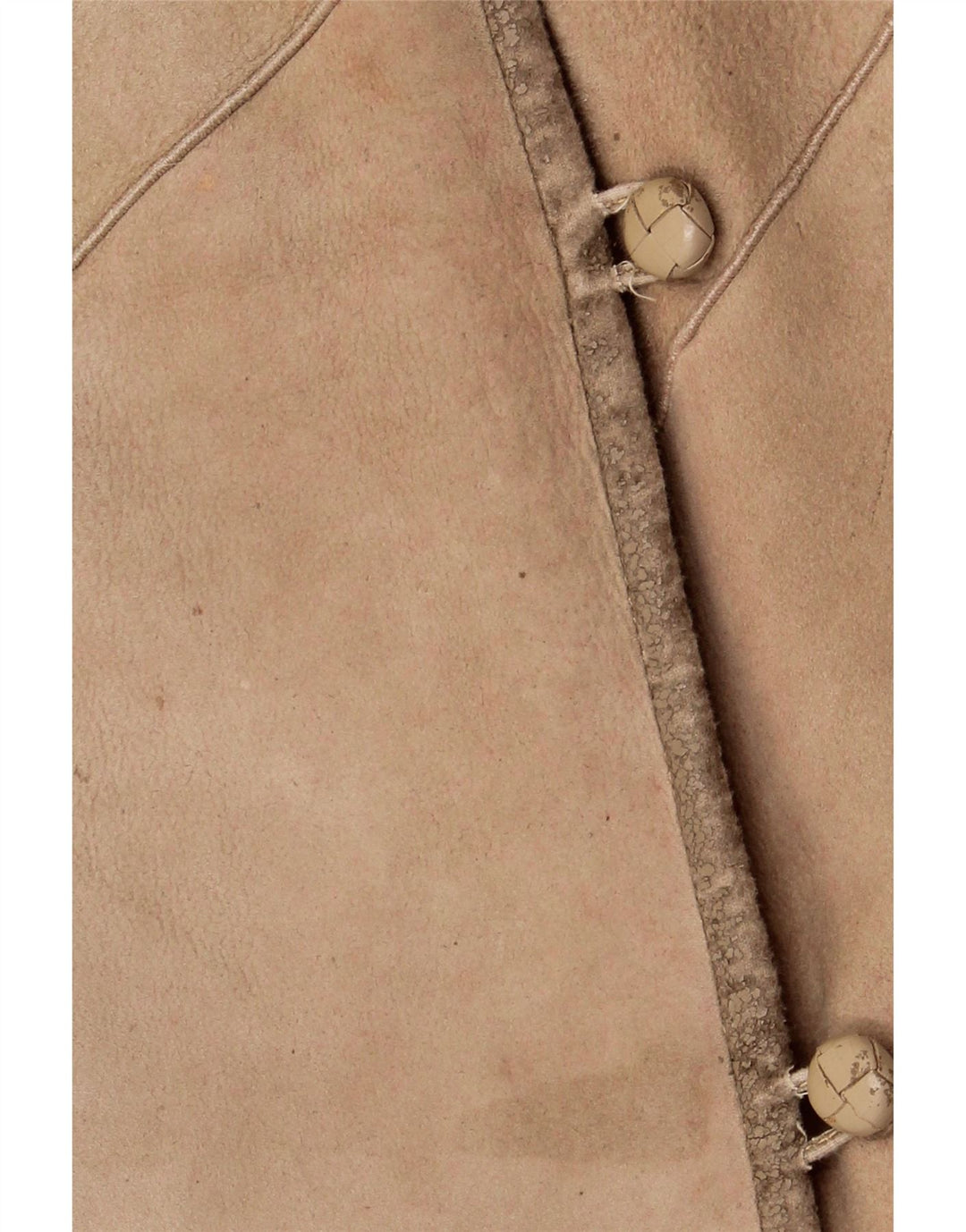 VINTAGE Manteau en peau de mouton pour femme IT 46 Grand mouton en peau de mouton beige