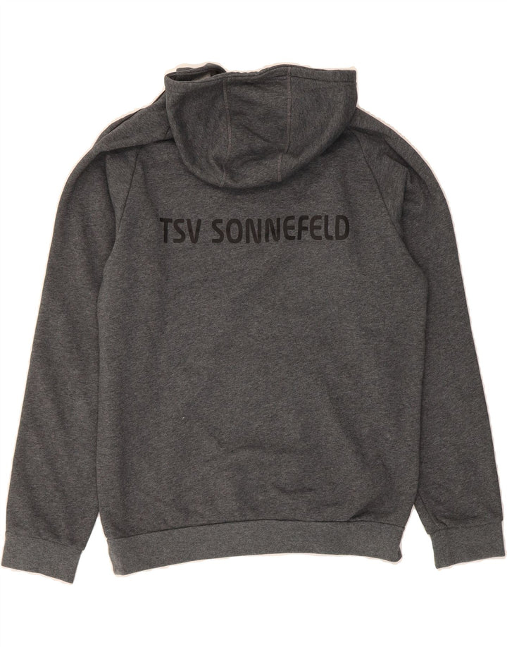 ADIDAS Mens TSV Sonnefeld Graphic Hoodie Jumper Medium Grey Cotton Vintage Adidas and Second-Hand Adidas from Messina Hembry 