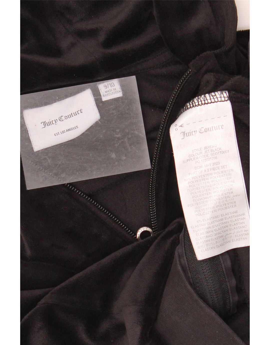 JUICY COUTURE Pull à capuche zippé graphique pour fille 9-10 ans Noir