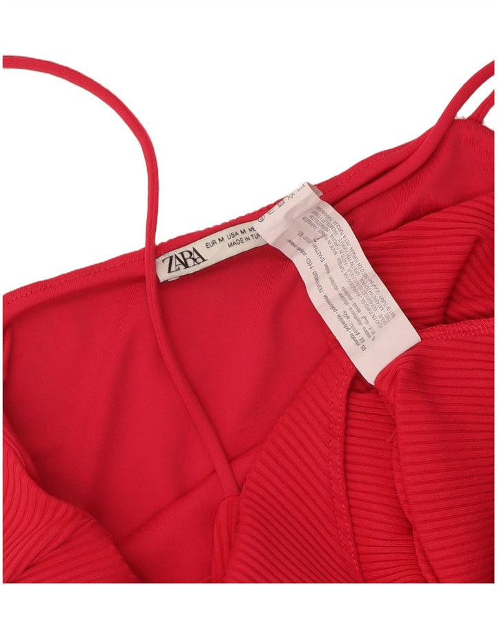 Zara Femme Body UK 12 Medium Rouge Polyamide