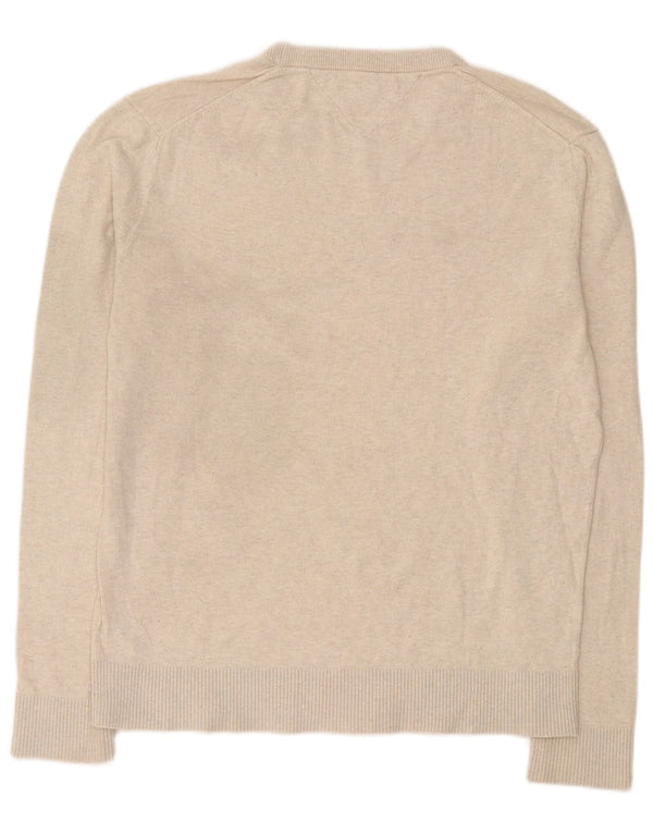 Tommy Hilfiger Pull à col rond pour homme XL en coton beige