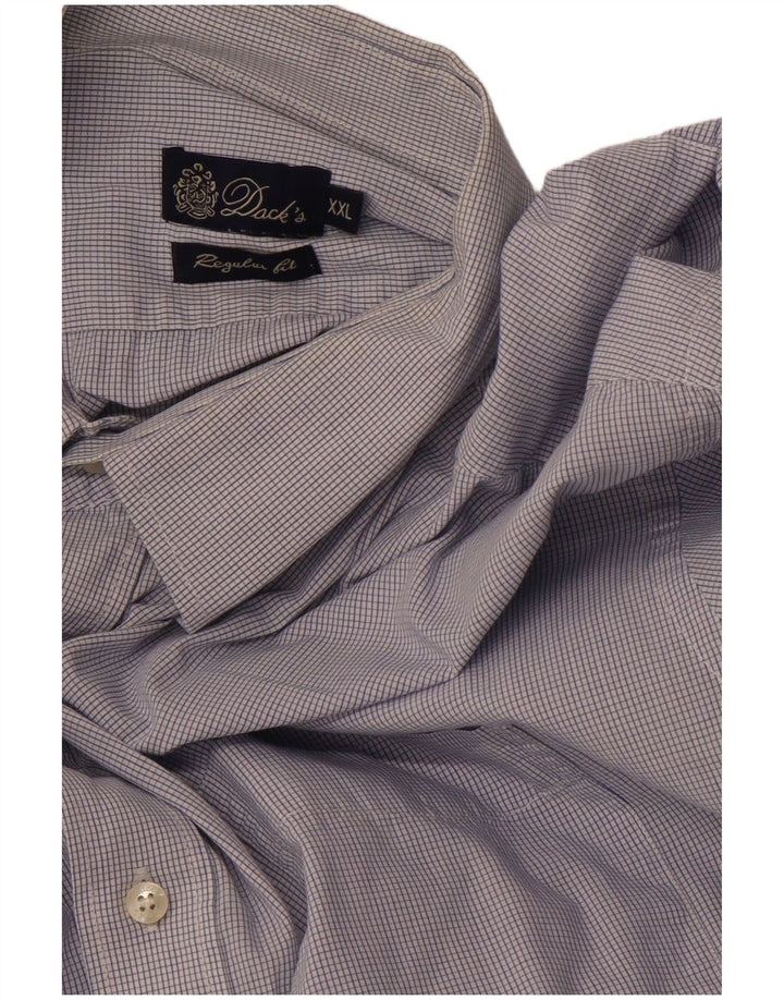 DACK'S Chemise coupe classique pour homme 2XL à carreaux bleus