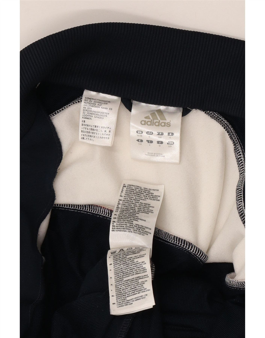 ADIDAS Veste de survêtement pour homme UK 36/38 Small Bleu marine Colourblock