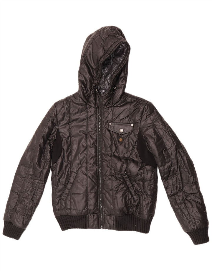 Refrigiwear Veste matelassée à capuche pour garçon 13-14 ans Noir Polyester