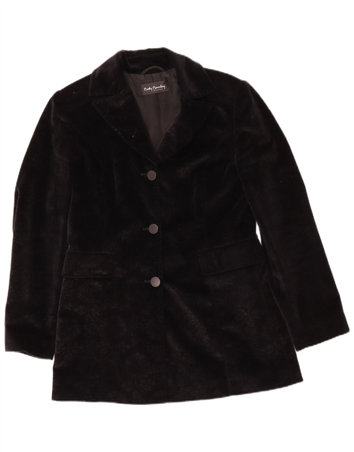 Betty Barclay Veste blazer à 3 boutons pour femme UK 12 Medium Noir Floral
