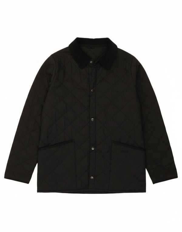 Barbour Boys Quilted Quilted Jacket 12-13 Years XL Black Polyester