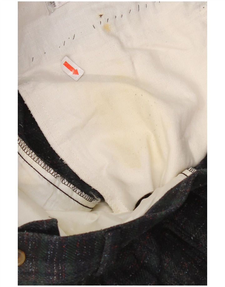 Ciao Pantalon décontracté droit pour homme IT 48 Medium W32 L33 Vert à carreaux