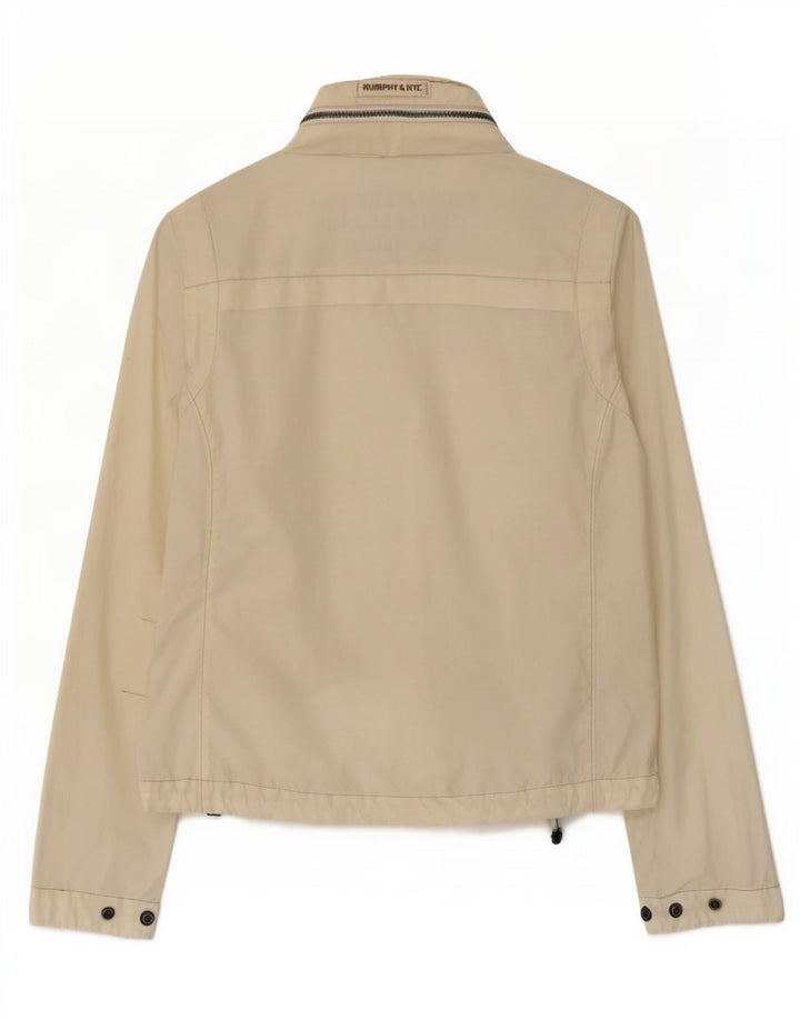 Murphy & Nye Veste bomber à capuche pour femme UK 10 Petit coton blanc cassé