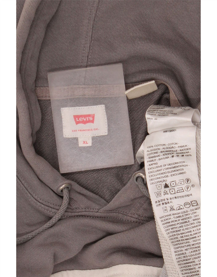 Levi's Graphic Sweatshirt à Capuche XL Homme Gris Colorblock Coton