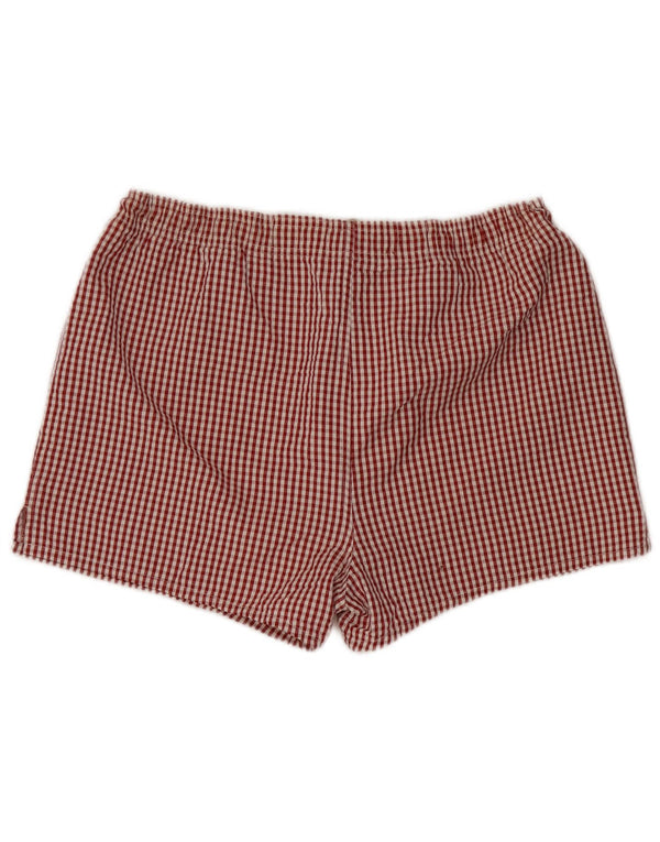 Ermenegildo Zegna Short de bain homme grand vichy rouge