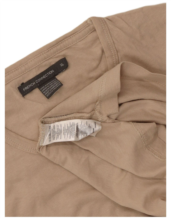 French Connection T-Shirt Homme Top XL Coton Beige
