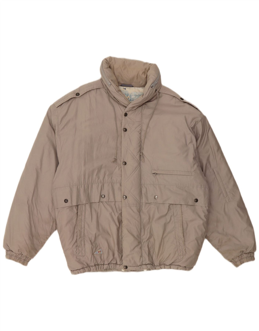 Skila Veste matelassée à capuche pour homme EU 50 Large Gris Coton