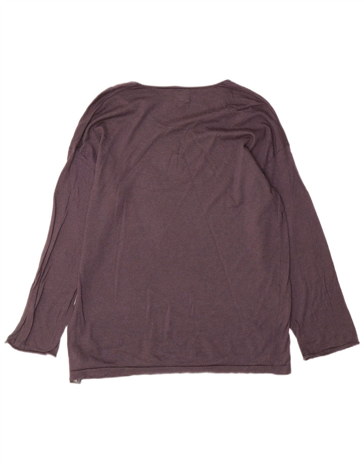 Massimo Dutti Pull col bateau pour femme UK 14 Laine gris moyen