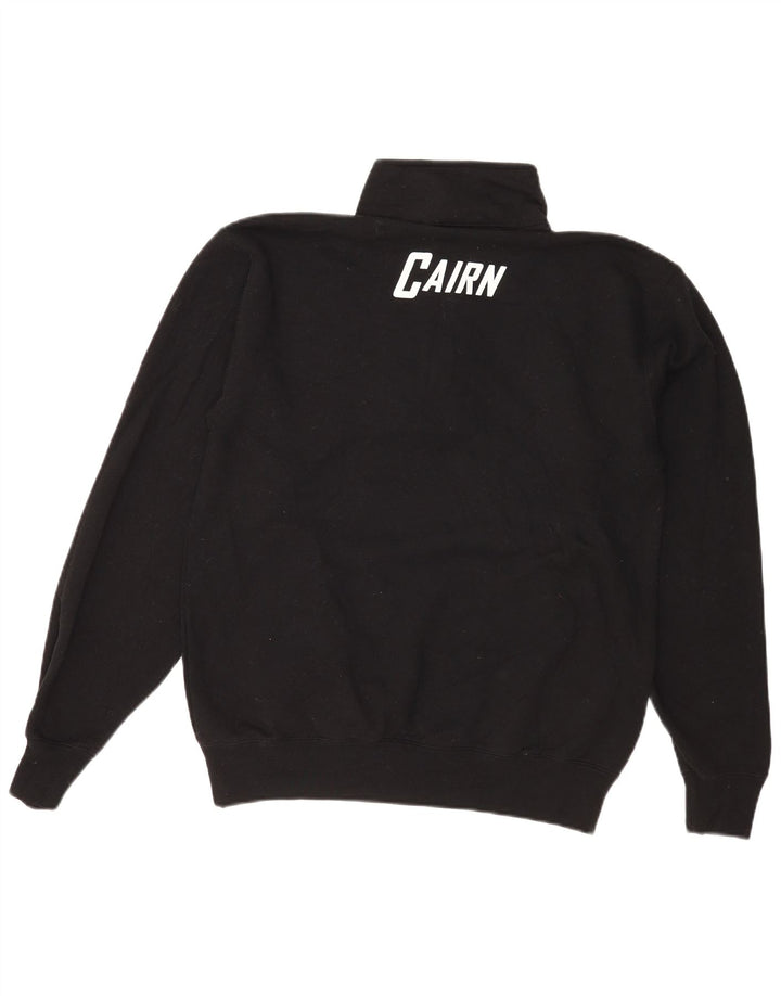 Champion Sweat-shirt graphique à col zippé pour homme en coton noir moyen